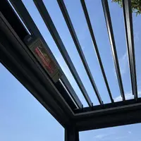 Anthracite Grey 5x3 Deluxe Metal Pergola with optional blinds