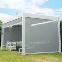3x4 Aluminium Pergola Proteus White with Optional Sides