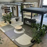 Anthracite Grey 5x4 Deluxe Metal Pergola with optional blinds