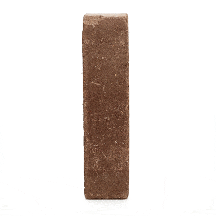 Single Abbey Dark Multi clay paver, standing on one end, revolves anti-clockwise to show different faces and tumbled edges.