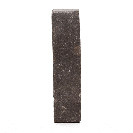 Rotating gif image shows close up of charcoal grey clay pavers in a continual loop, showing the texture of these brick pavers.
