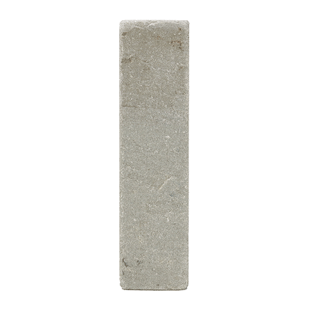 Single tumbled Kandla Grey sandstone stone paver standing upright and revolving. Free UK delivery available.