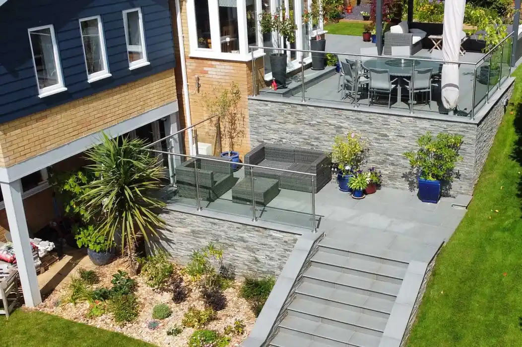 Kandla Grey Sandstone Stone Cladding | Garden Wall | Cheshire Paving Stones