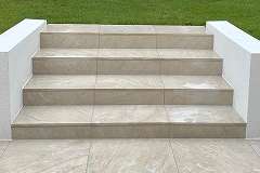 Garden Steps in Stone & Porcelain