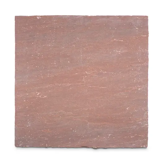 Single Autumn Brown Indian sandstone slab seen from above, showing riven surface texture and markings. Free UK delivery available.
