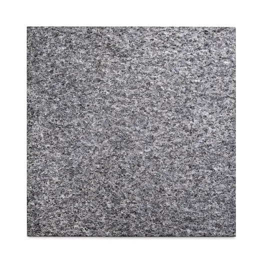 Single slab of Black granite, seen from above, showing mottled markings. Free UK delivery available.