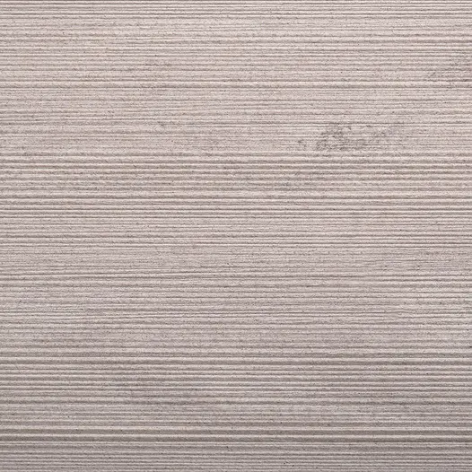 Close-up of square of Cinnamon DesignBoard composite decking plank, showing tones and lined texture. Free UK delivery available.