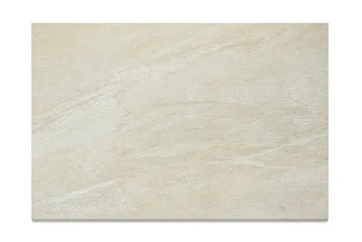 Detailed swatch of County Cream Porcelain Paving, showcasing linear veining and soft creamy shades.