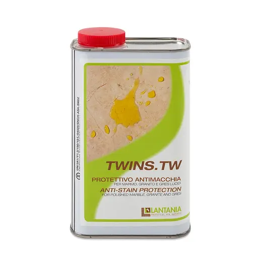 Lantania Twins TW 1-litre anti-stain protection product for porcelain and natural stone surfaces.