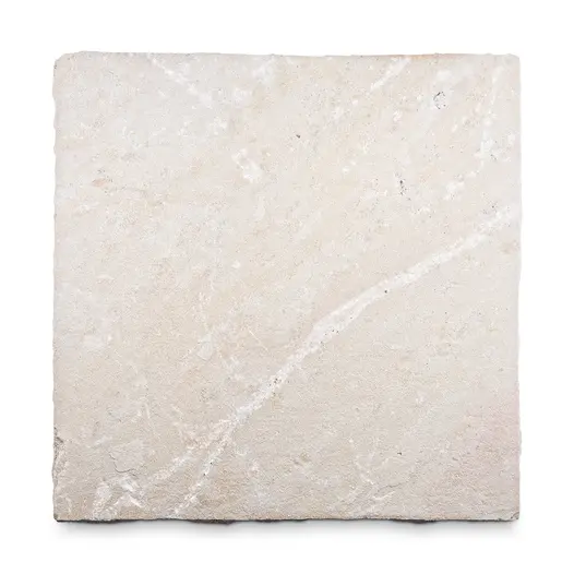 Single Mint Indian sandstone slab seen from above, showing surface texture, veins and markings. Free UK delivery available.